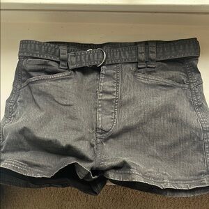 Free People Gray High Waist Shorts